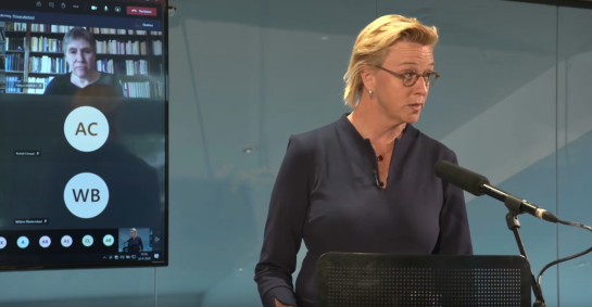 screenshot of PhD defense of Sandra Meeuwsen